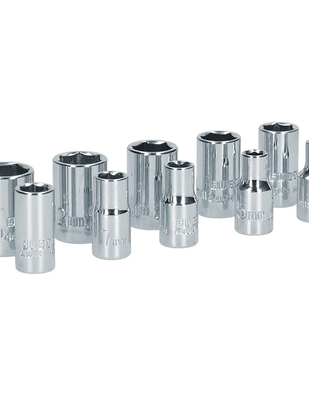 Juego de 10 dados milimétrico 1/4" Surtek