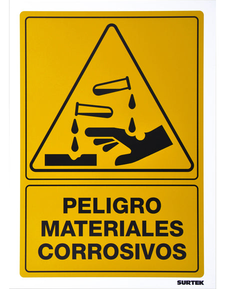 Señal "Materiales corrosivos" Surtek