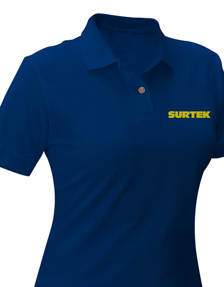 Playera tipo polo para dama Surtek azul talla L Surtek