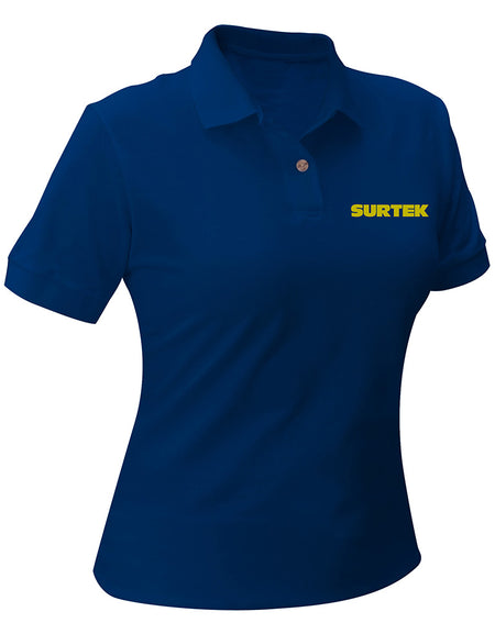 Playera tipo polo para dama Surtek azul talla XL Surtek
