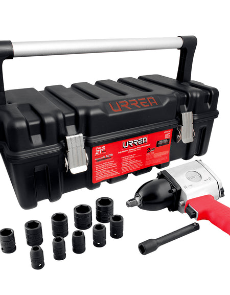 Juego pistola neumática UP734 de 1/2" 12 pzs métrico Urrea