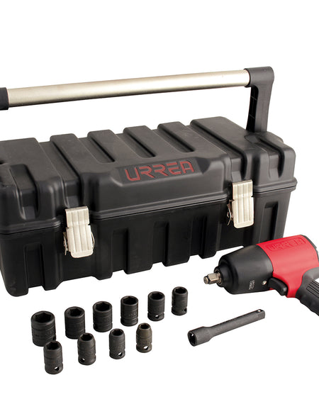 Juego pistola neumática UPC731 de 1/2" 13 pzs métrico Urrea