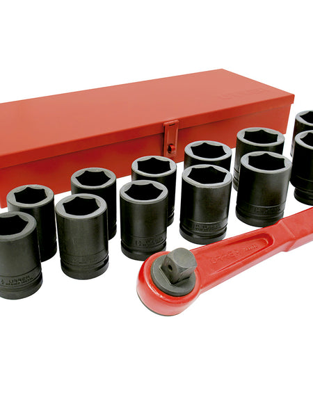 Juego 14 dados impacto largos y accesorios pulgadas 1" Urrea