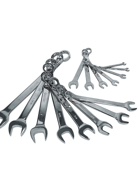 Jgo 15 llaves combinadas pulgadas pulido espejo rack Surtek