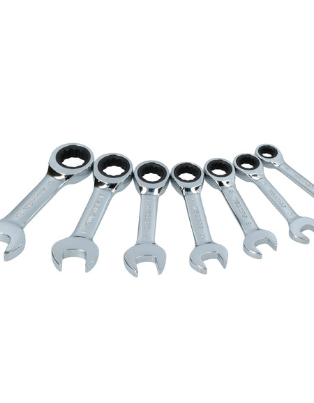 Juego llaves cortas combinadas con matraca métricas Surtek.