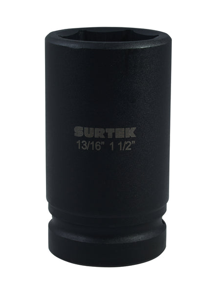 Surtek Dado de impacto para capuchón con hexágono exterior, cuadro 1"