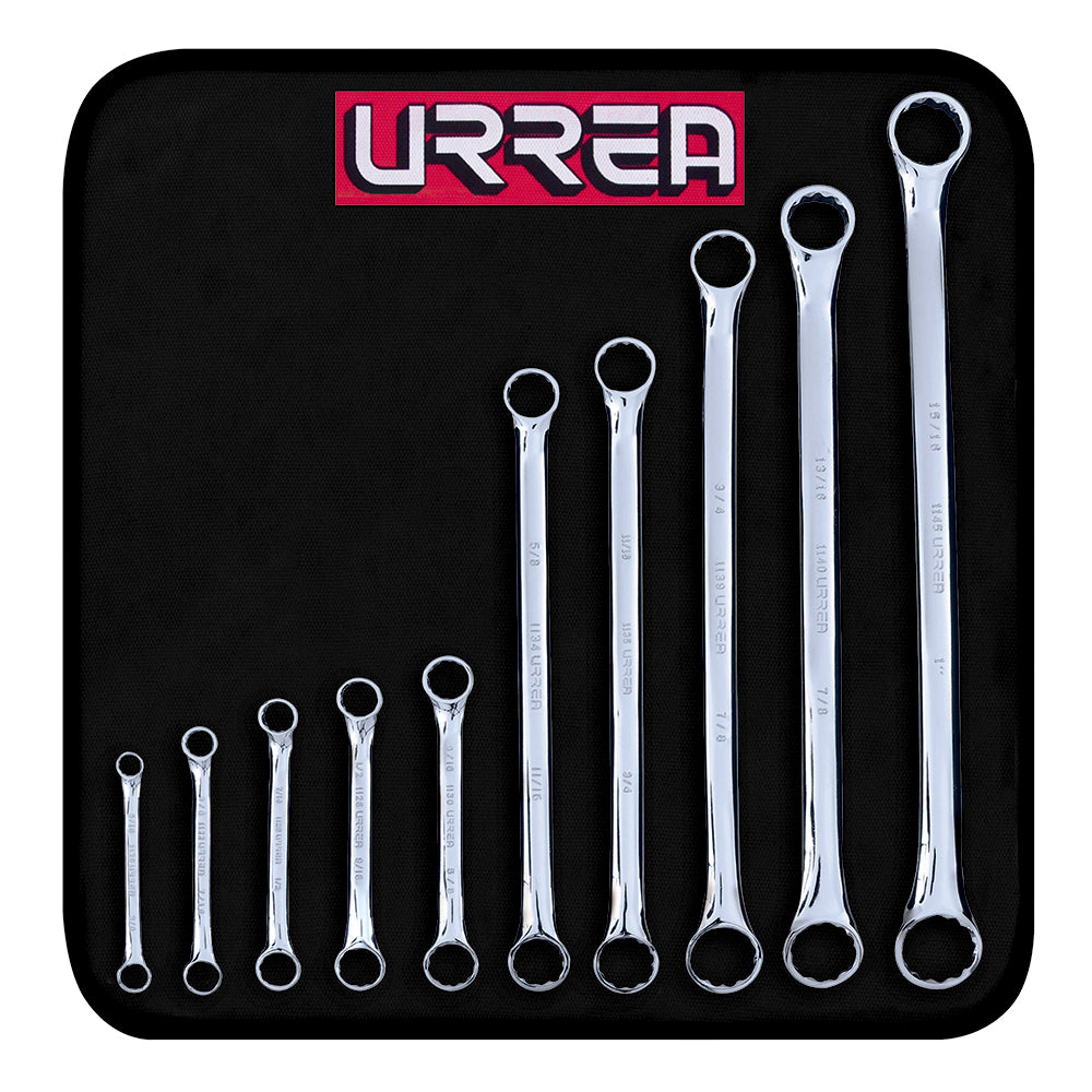 Juego de 10 llaves de estrías 15° en pulgadas Urrea