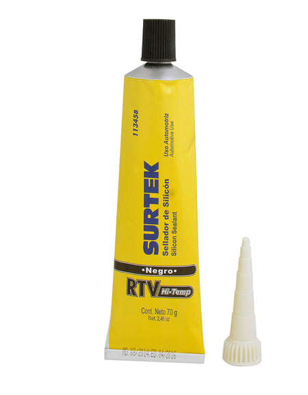 Silicón para alta temperatura en tubo negro 70gr Surtek