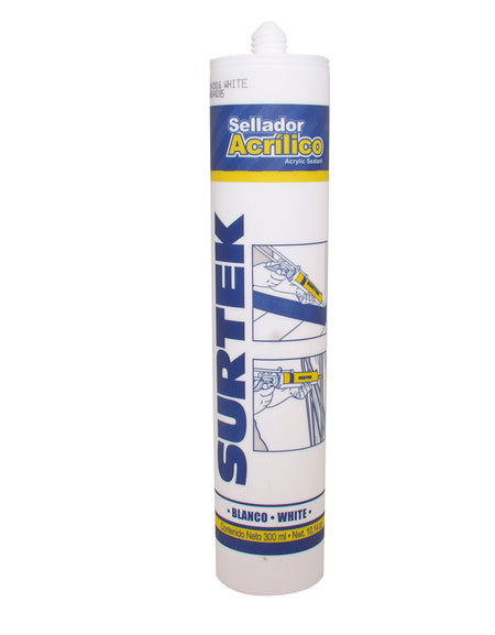 Sellador acrílico blanco 280ml Surtek