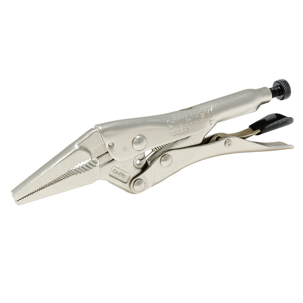 Pinza de presión nariz larga 6" Surtek