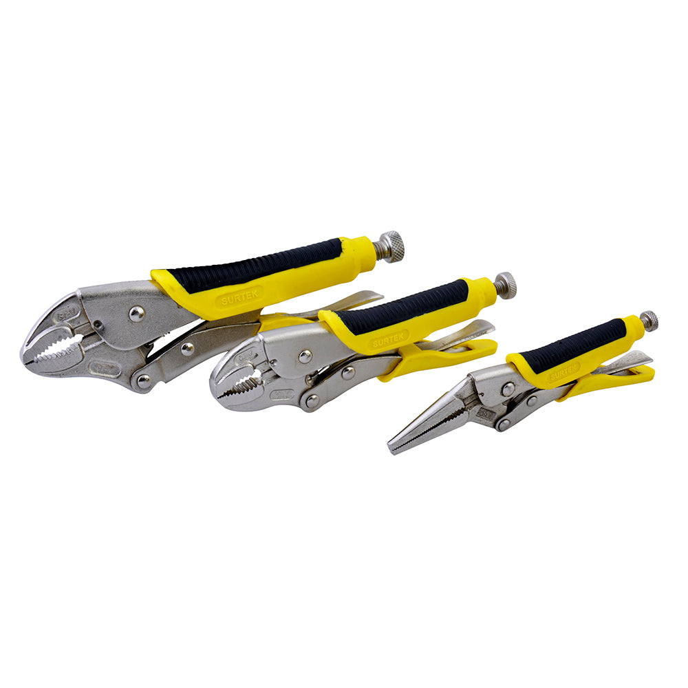 Surtek Juego de 3 pinzas de presión bimateriales