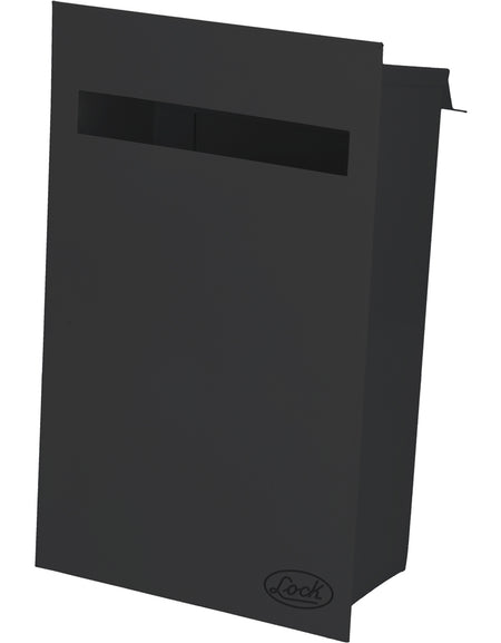 Buzón negro 21.5x35x10.5cm Lock