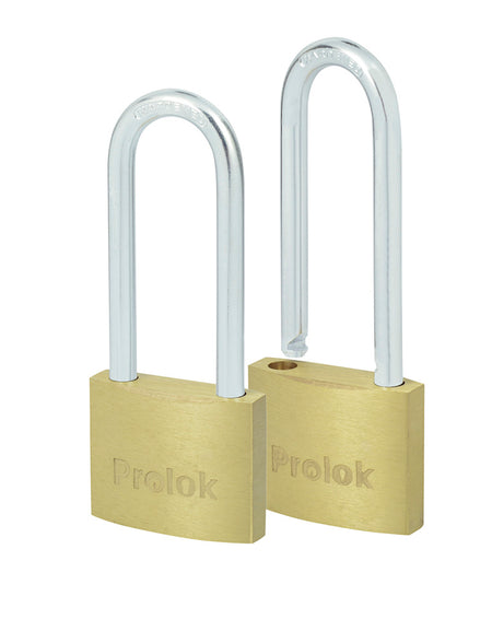 Juego de 2 candados latón gancho largo 40mm Prolok