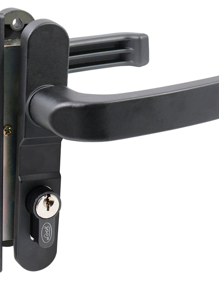 Cerradura para puerta de aluminio color negro Lock