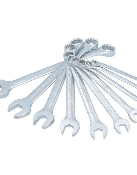 Juego de 11 llaves combinadas satinadas métricas  Urrea