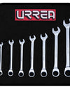 Juego de 7 llaves combinadas matraca en pulgadas Urrea