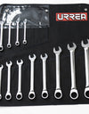 Juego de 15 llaves combinadas de matraca métricas Urrea