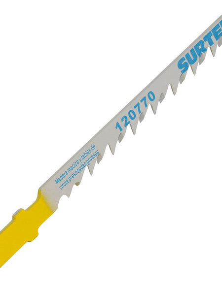 Segueta sierra caladora 6 dientes/pulg zanco T 5pzs Surtek