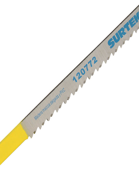 Segueta sierra caladora 10 dientes/pulg zanco U 5pzs Surtek