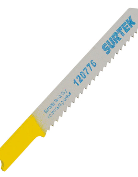 Segueta sierra caladora 12 dientes/pulg zanco U 5pzs Surtek