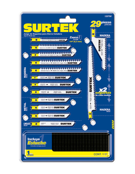 Surtek Juego de 29 seguetas para sierra caladora