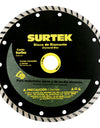 Disco de diamante corte turbo 7" Surtek