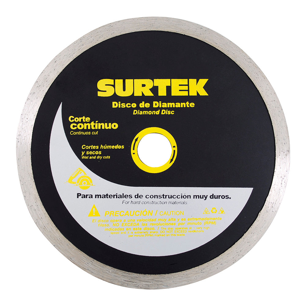 Disco de diamante corte continuo 7" Surtek