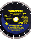 Surtek Disco de diamante corte segmentado 9"