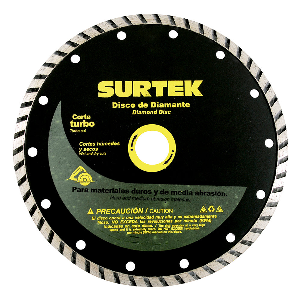 Disco de diamante corte turbo 4" Surtek