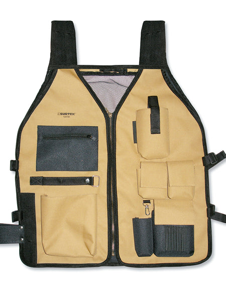 Surtek Chaleco porta herramientas 6 compartimientos