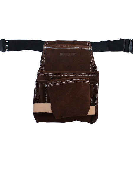 Surtek Estuche portaherramientas cuero 6 compartimientos