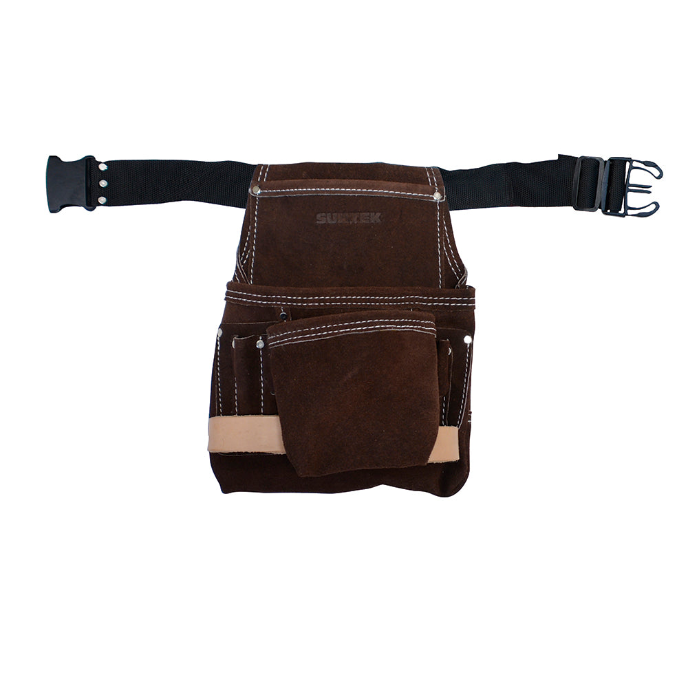 Surtek Estuche portaherramientas cuero 6 compartimientos