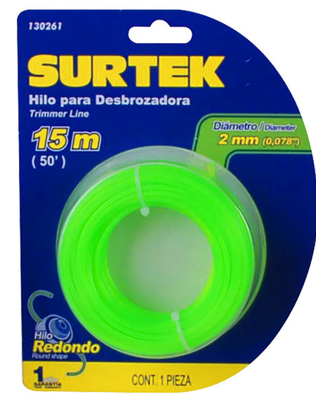 Nylon para desbrozadora en blíster 2mm x 15 mt Surtek