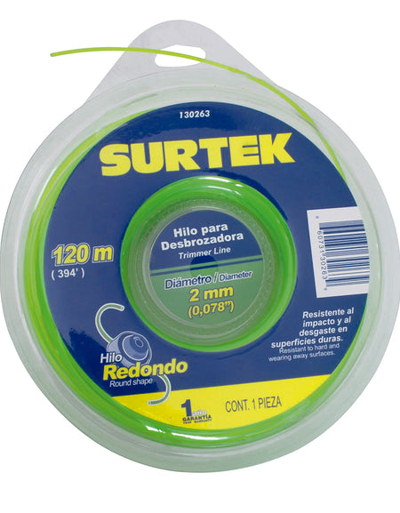 Nylon para desbrozadora en doble blíster 2mm x 120 mt Surtek