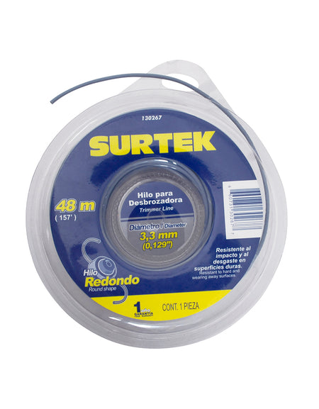 Surtek Nylon p/ desbrozadora en doble blíster 3.3mm x 48 mt