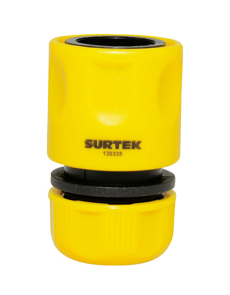Juego de conector con sistema click para riego 3/4" Surtek