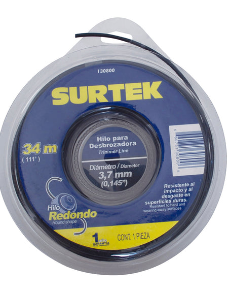 Surtek Nylon p/ desbrozadora en doble blíster 3.7mm x 34 mt