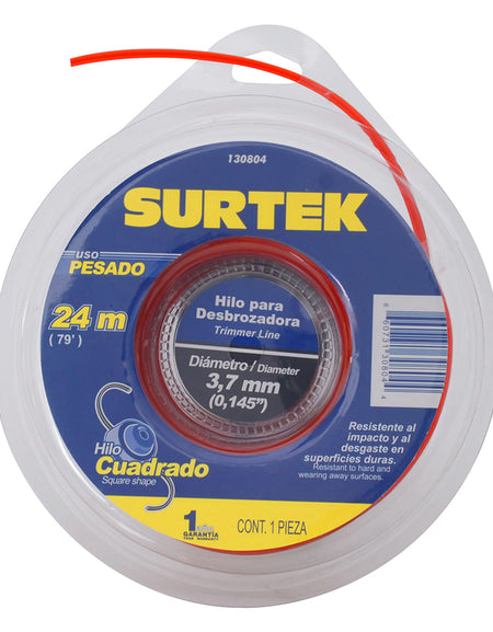 Surtek Nylon cuadrado p desbroz doble blíster 3.7mm x 24 m