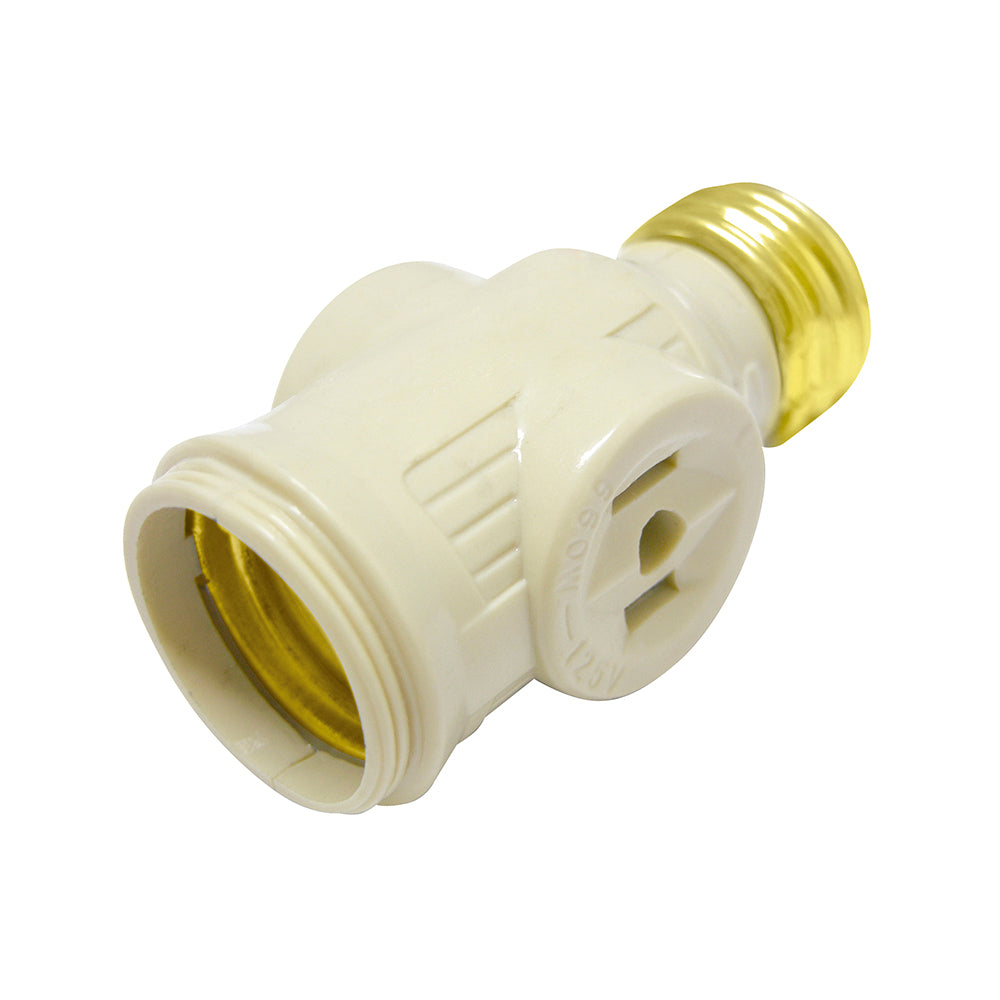 Portalámpara con ladrón marfil 127V Surtek