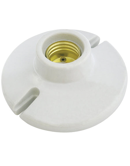 Portalámpara de porcelana redondo para techo 3" 127V Surtek