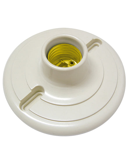 Portalámpara de baquelita redondo para techo 4" 127V Surtek