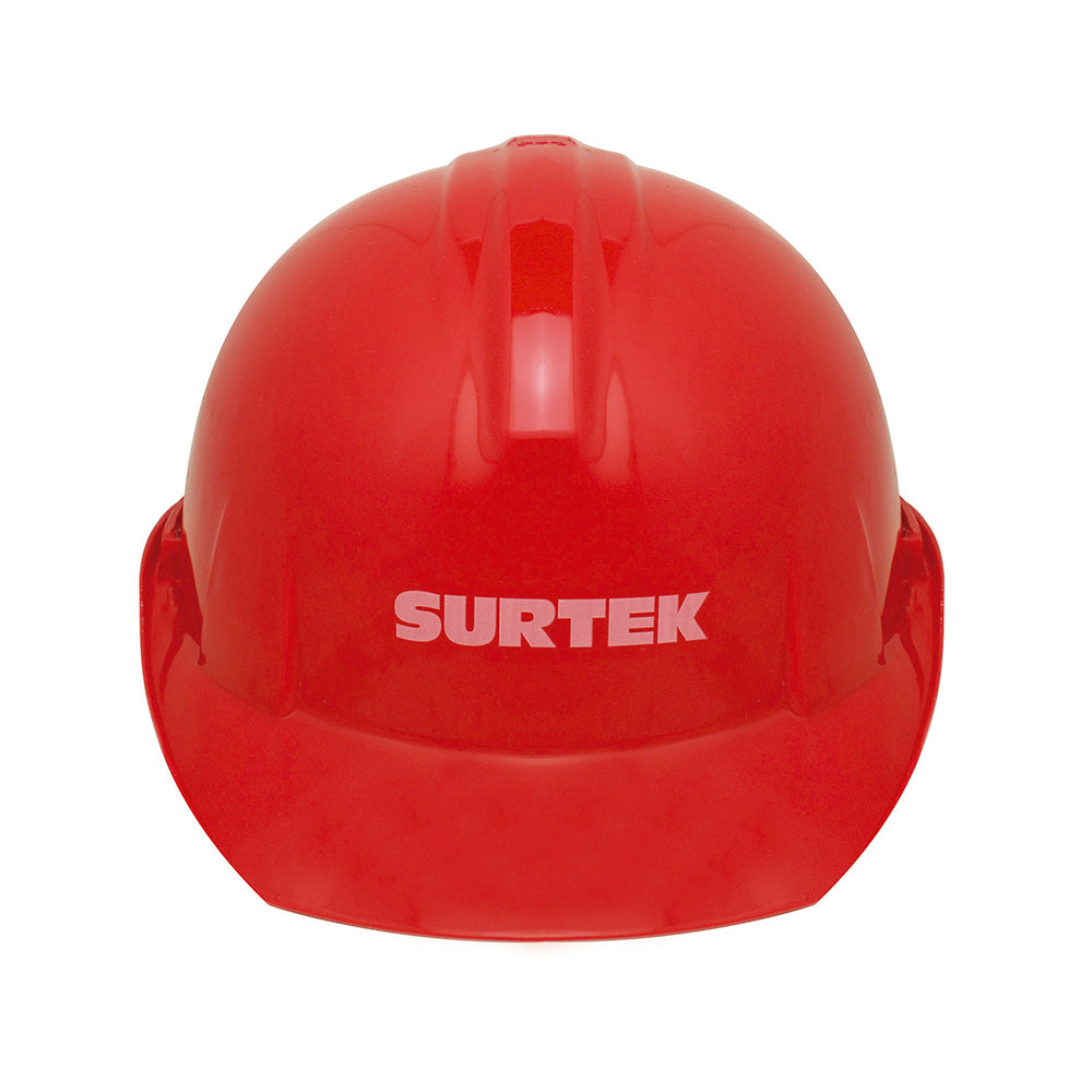 Casco de seguridad con ajuste de intervalos rojo Surtek