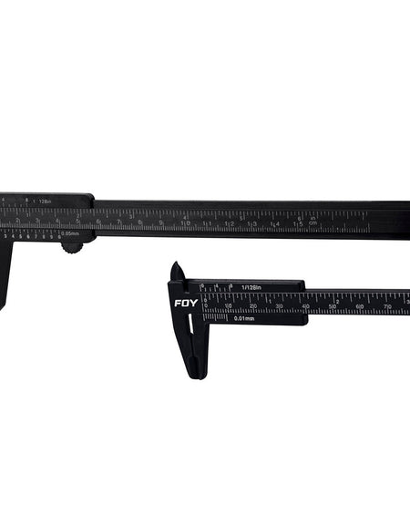 Juego 2 calibradores pie de rey vernier plástico 3" y 6" Foy