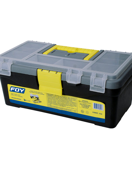 Caja portaherramientas plástica con organizadora 12.5" Foy