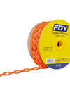 Cadena plástica 6 mm x 1/4" 25 mt 40 kg naranja Foy