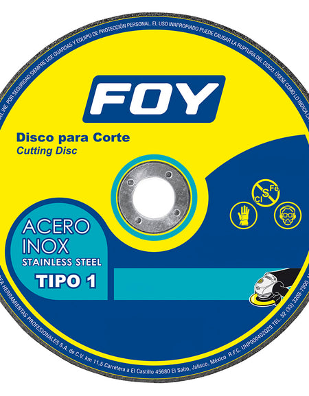 Disco t/1 inox 7"x2mm Foy