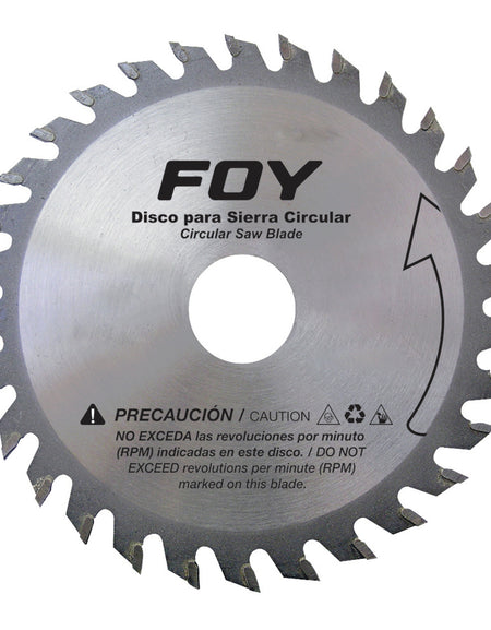 Disco p/sierra circular 12", centro 1-3/16", 80 dientes FOY