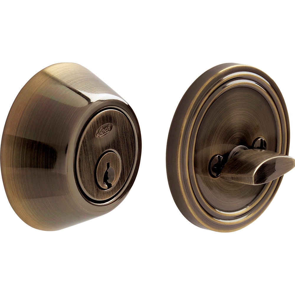 Cerrojo tubular doble, acabado latón antiguo Lock