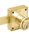 Cerradura mueble cuadrad cilindro corto latón brillante Lock