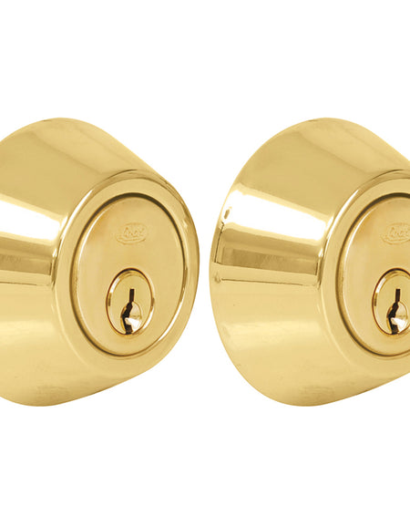 Cerrojo tubular doble, acabado latón brillante Lock